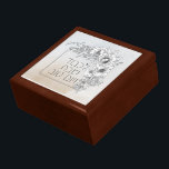 Hebrew Lichvod Shabbat Flowers Shabbos  Gift Box<br><div class="desc">Celebrate the day of Shabbat in style! A lovely Shabbat decor series decorated with black ink flowers and the beautiful Hebrew phrase "Lichvod Shabbat ve-Yomtov, " "In honour of Shabbat and Holidays."
Great idea for your own Shabbat table or to present as a gift.</div>