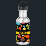 Hebrew Personalised Dinosaur 532 Ml Water Bottle<br><div class="desc">This cute colourful Water Bottle is fun and cool. Brightly coloured, friendly dinosaurs are always a favourite for back to school and your child's HEBREW & English names front & centre will make their first day back in school super special! To type in HEBREW - set your computer's keyboard input...</div>