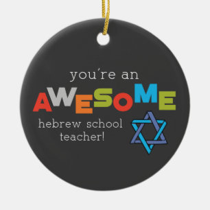 Hebrew School Teacher Appreciation Day, Awesome Ceramic Tree Decoration