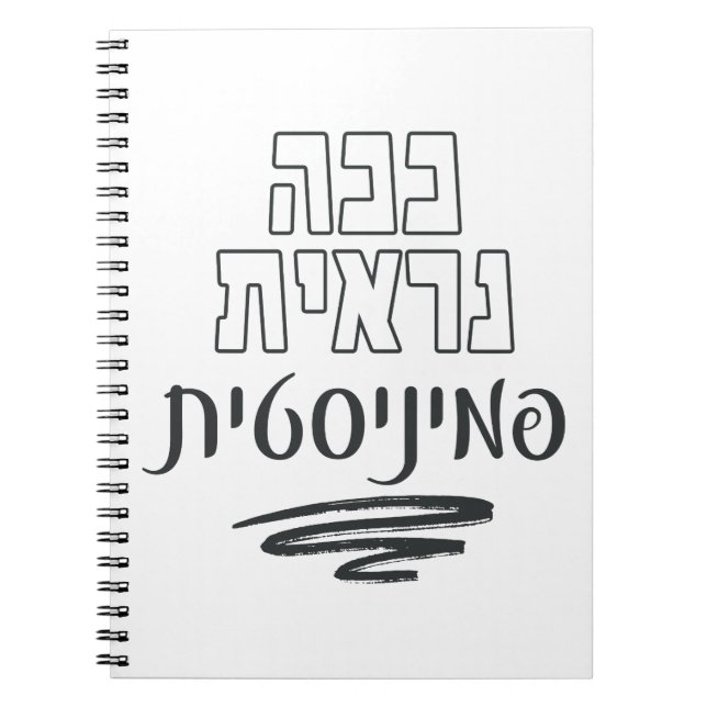 Hebrew: This Is What a Feminist Looks Like!  Notebook (Front)
