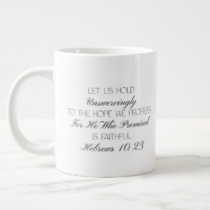 Hebrews 10:23 Hope Bible Verse Mug 