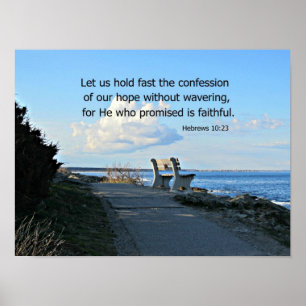 Hebrews 10:23 Let us hold fast the confession... Poster