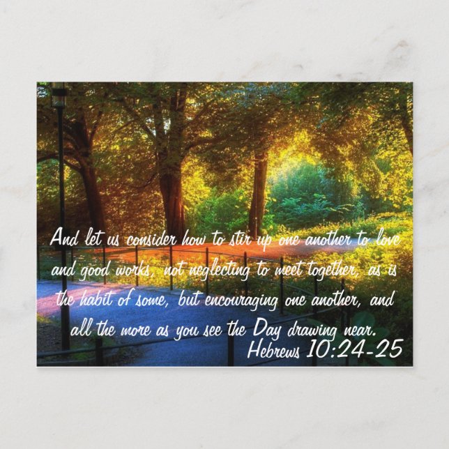 Hebrews 10:24-25 postcard (Front)