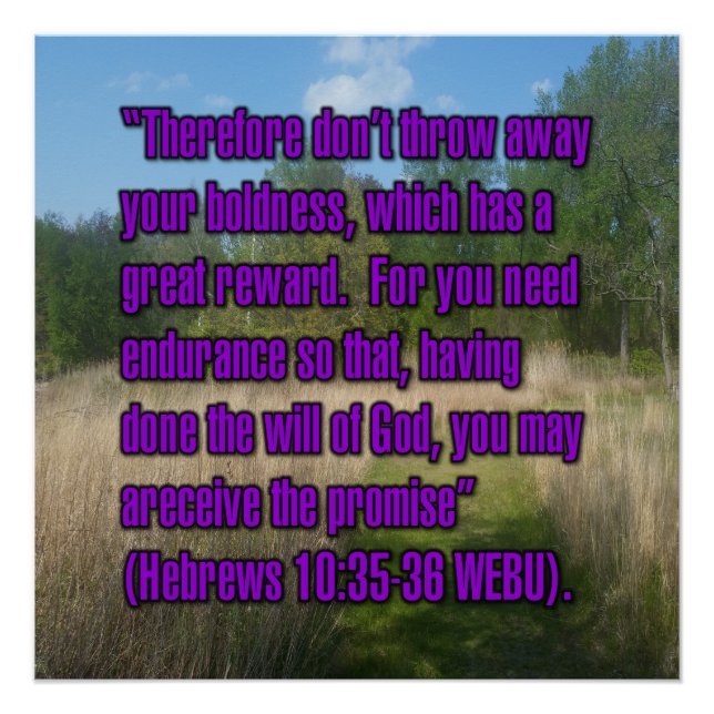 Hebrews 10:35-36 WEBU Poster (Front)