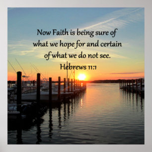 HEBREWS 11:11 SUNSET DESIGN POSTER