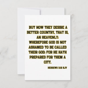 Hebrews 11:16 KJV Bible Scripture Greeting Card