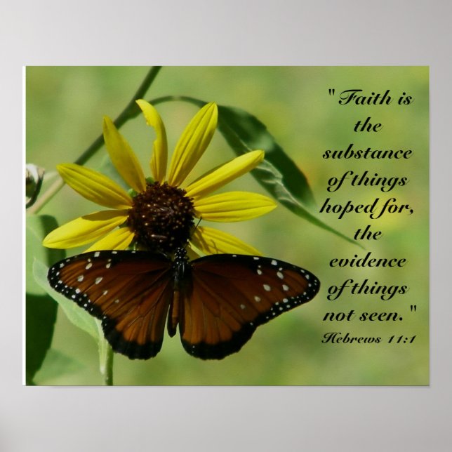 Hebrews 11:1  butterfly print (Front)