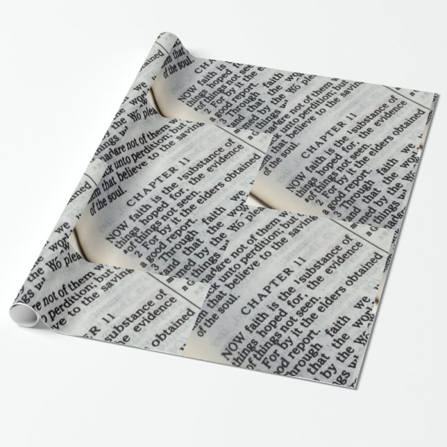 Hebrews 11:1 Passage Wrapping Paper (Unrolled)