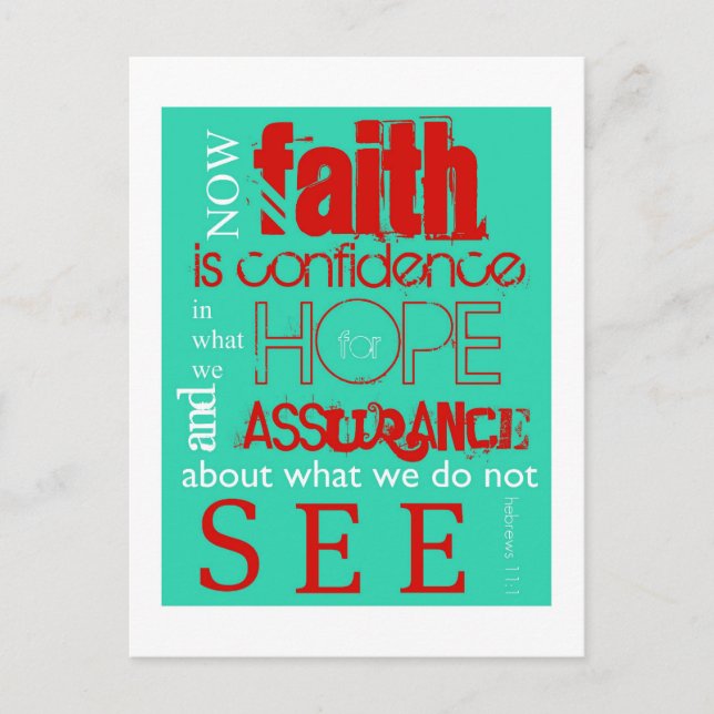 Hebrews 11:1 postcard (Front)
