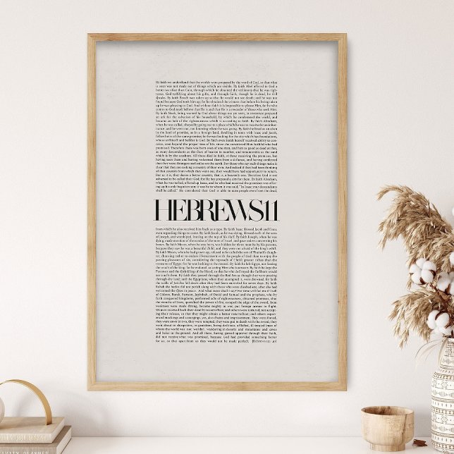 Hebrews 11, Bible Verse, Modern Bible, Scripture  Poster (Creator Uploaded)