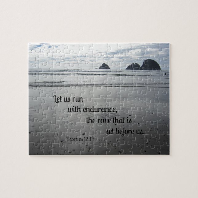 Hebrews 12:1 Let us run with endurance... Jigsaw Puzzle (Horizontal)