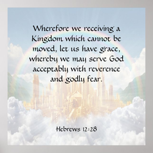 Hebrews 12:28  poster (Front)