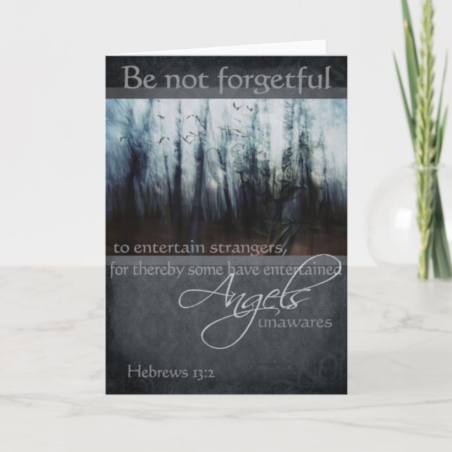 Hebrews 13:2 Angel Quote Card (Front)