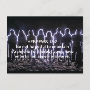 HEBREWS 13:2 ENTERTAINING ANGELS POSTCARD