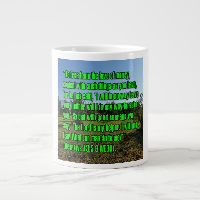Hebrews 13:5–6 WEBU Mug (Front)
