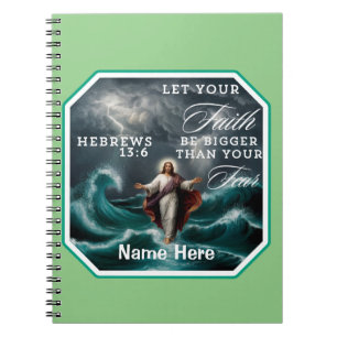 Hebrews 13:6 Faith Over Fear Affirmation Custom  Notebook