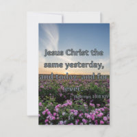 Hebrews 13:8 KJV Bible Scripture Pic Flat Greeting