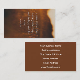 Hebrews 13:8 KJV Bible Verse Jesus Christ the Same Business Card