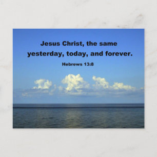 Hebrews 13:8 postcard