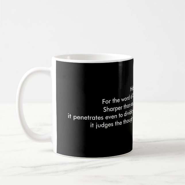 Hebrews 4:12 coffee mug (Left)