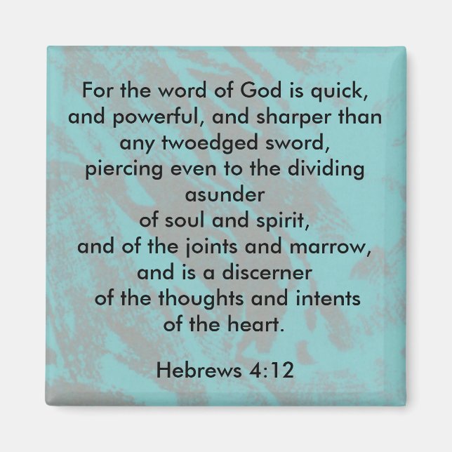 Hebrews 4:12 magnet (Front)