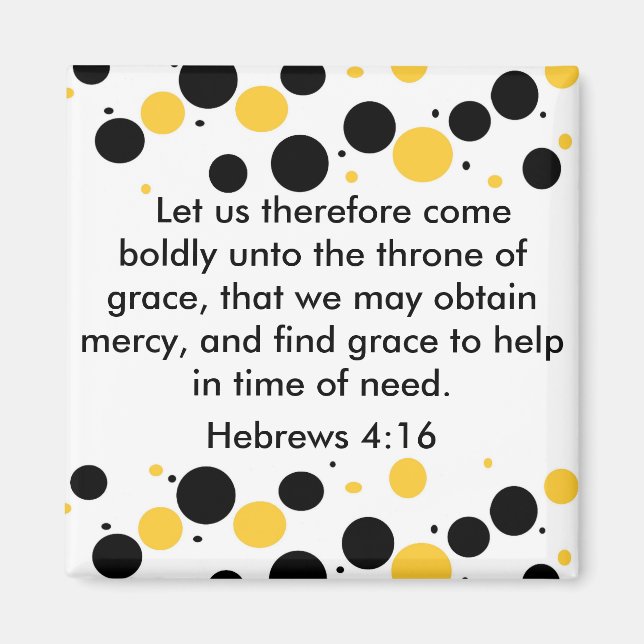 Hebrews 4:16 magnet (Front)