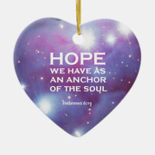 Hebrews 6:19 ceramic tree decoration