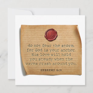 HEBREWS 6:19 - Personalised Notecard