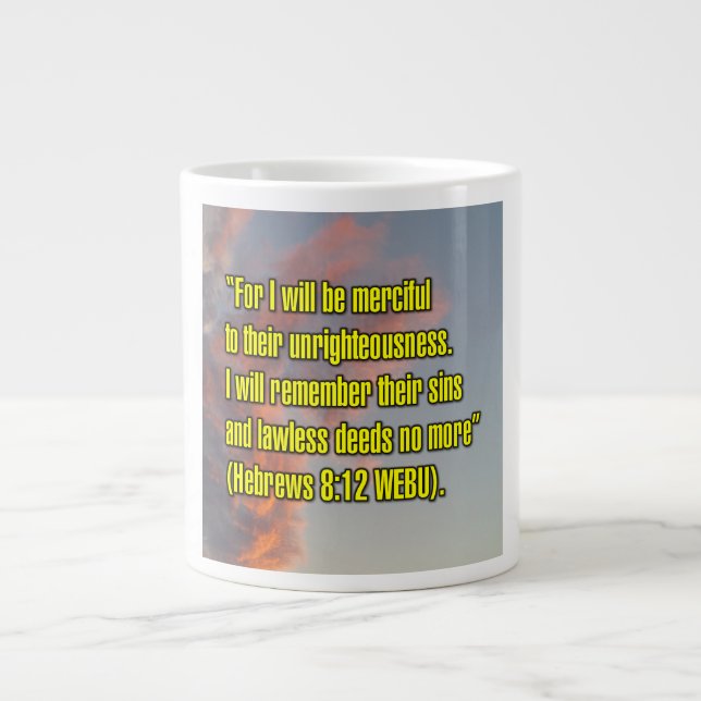Hebrews 8:12 WEBU Mug (Front)