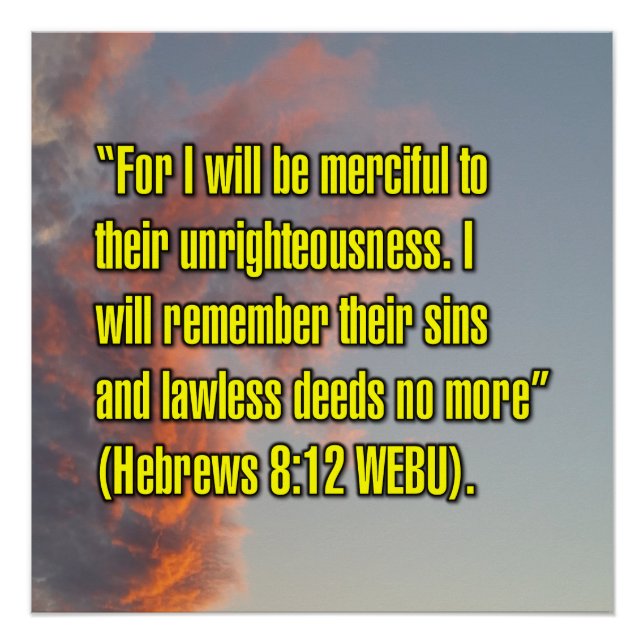 Hebrews 8:12 WEBU Poster (Front)
