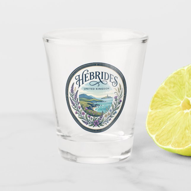 Hebrides United Kingdom Shot Glass (Front)