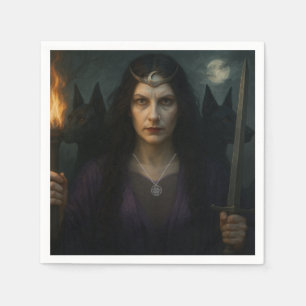 Hecate, Goddess of the Crossroads Napkin