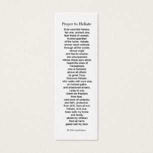 Hecate (Hekate) Prayer Card