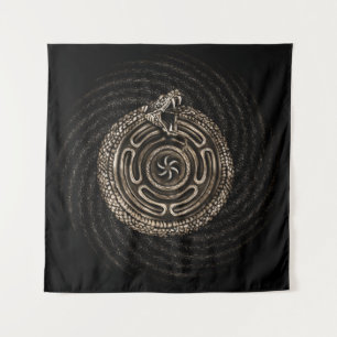 Hecate Wheel with ouroboros Tapestry