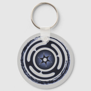 Hecate's Wheel (Blue) Keychain