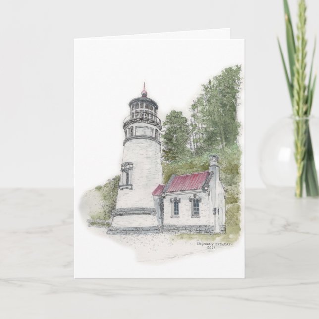 Heceta Head Lighthouse Blank Note Card (Front)