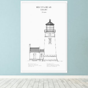 Heceta Head Lighthouse - Oregon - BD Canvas Print