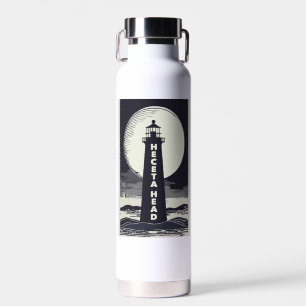 Heceta Head Lighthouse Oregon Moon Water Bottle