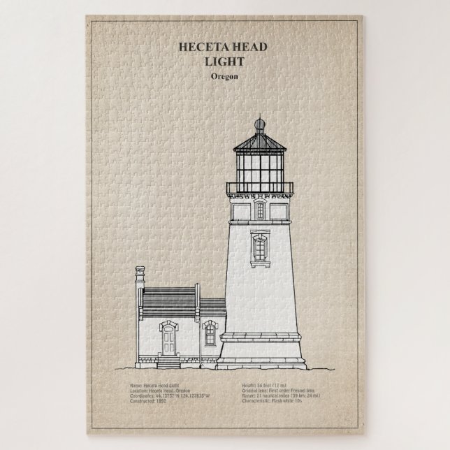 Heceta Head Lighthouse - Oregon - SBD Jigsaw Puzzle (Vertical)