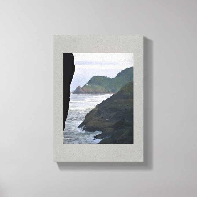 Heceta Head Lighthouse & Sea Lions, OR Canvas Print (Front)