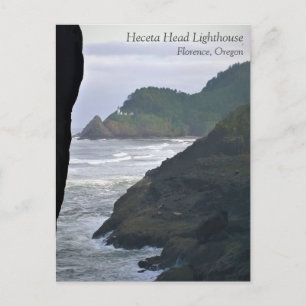 Heceta Head Lighthouse & Sea Lions, OR Postcard