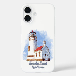 Heceta Head Lighthouse Watercolor - Oregon iPhone 16 Case
