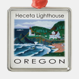 Heceta Lighthouse Metal Ornament