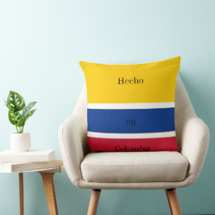 Hecho en Colombia Flag  Cushion