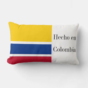 Hecho en Colombia Flag Lumbar Cushion