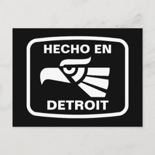 Hecho en Detroit personalizado custom personalised Postcard