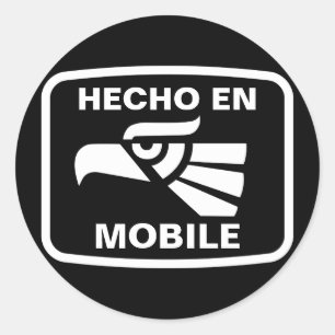 Hecho en Mobile personalizado custom personalised Classic Round Sticker
