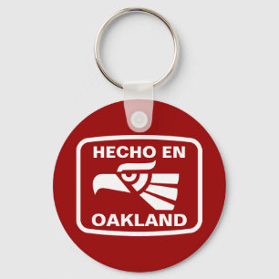 Hecho en Oakland personalizado custom personalised Key Ring