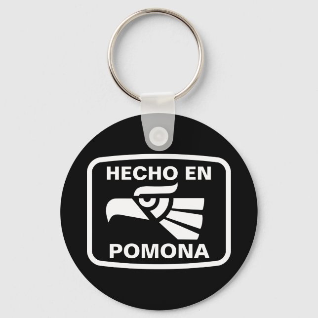 Hecho en Pomona personalizado custom personalised Key Ring (Front)