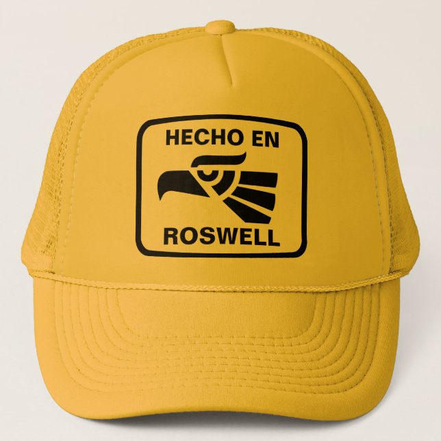 Hecho en Roswell personalizado custom personalised Trucker Hat (Front)
